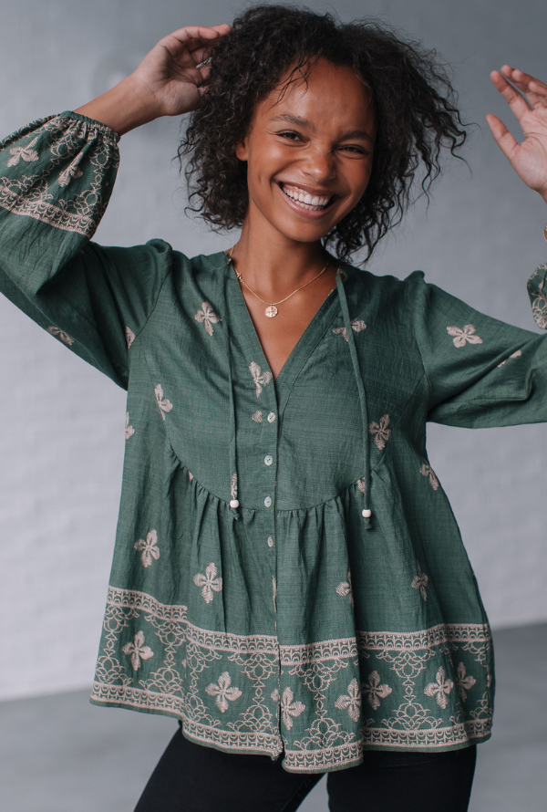 Eloise Blouse - Khaki