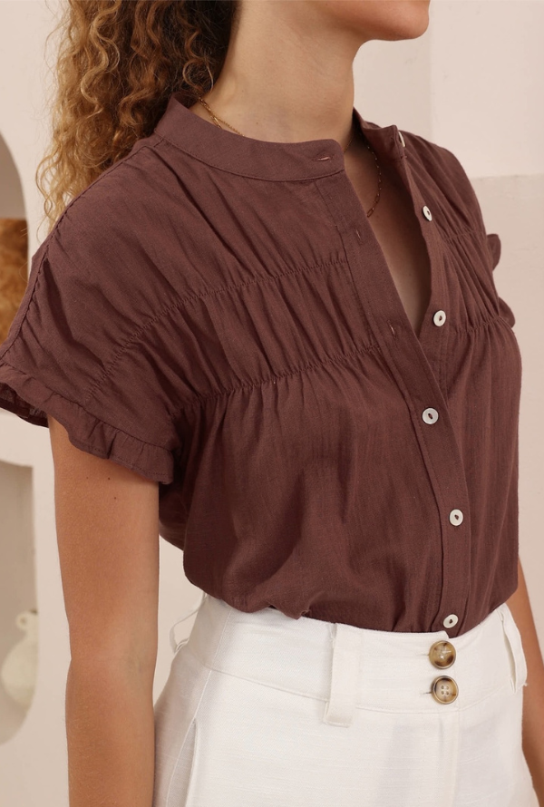 Laura Blouse - Chocolate