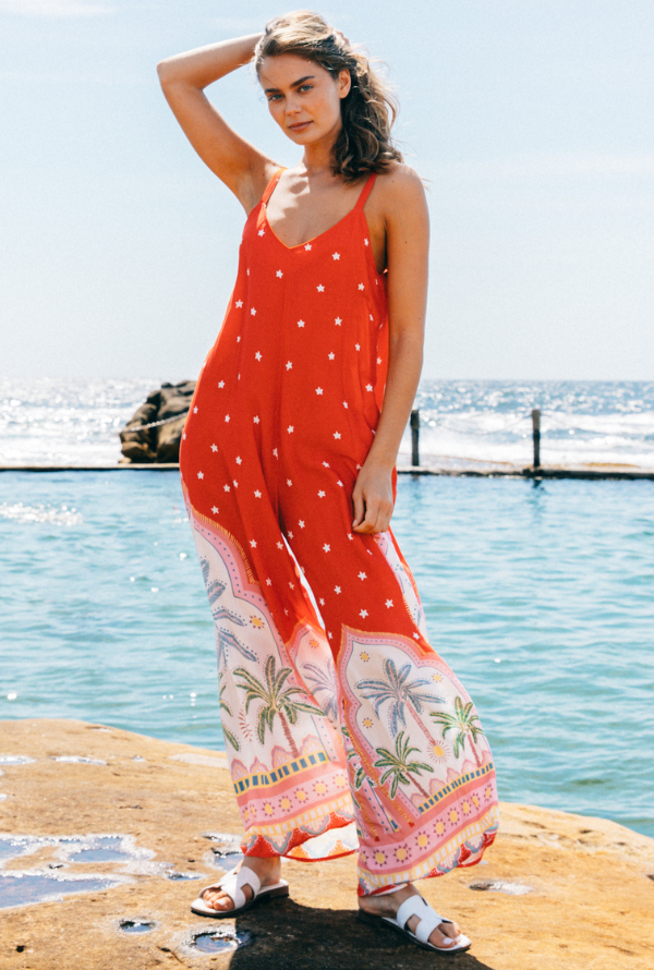 Zafira Jumpsuit - Red