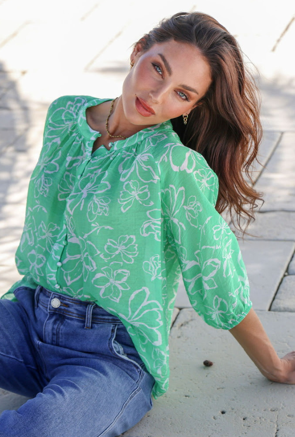 Malta Shirt - Green / White