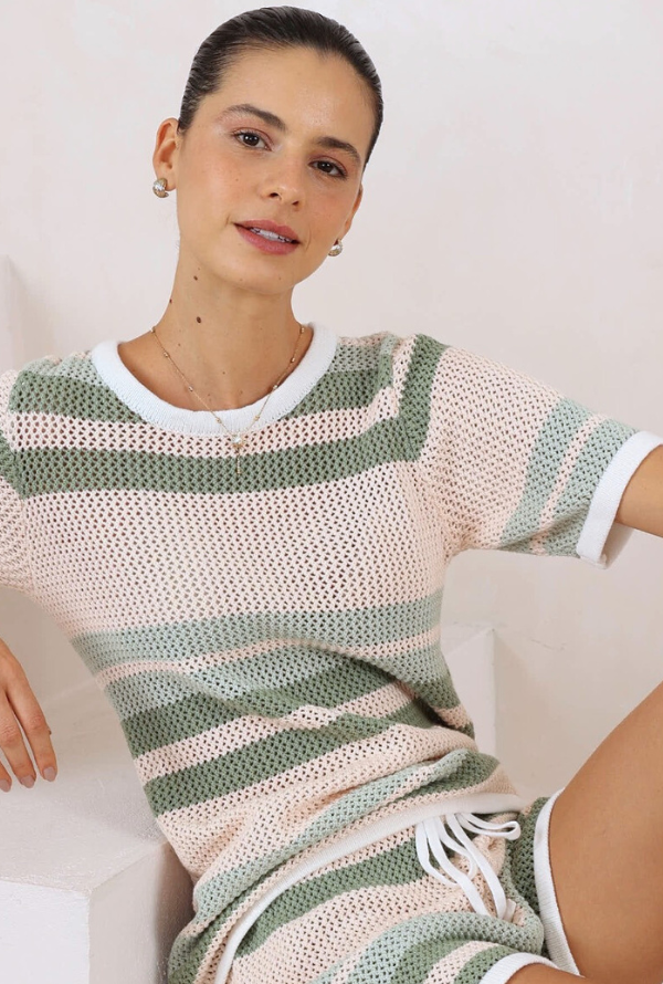 Olive Knit Top - Green