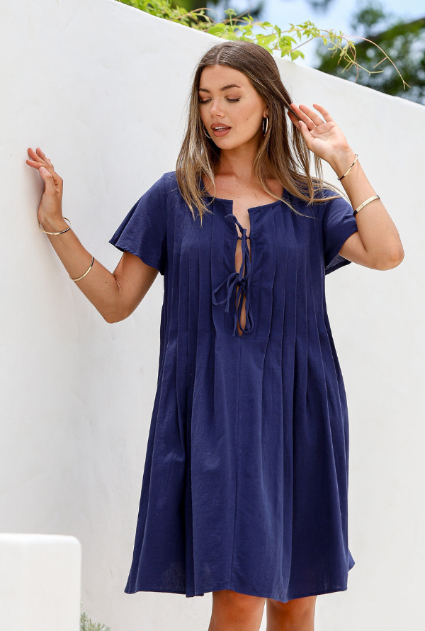 Desley Dress - Navy