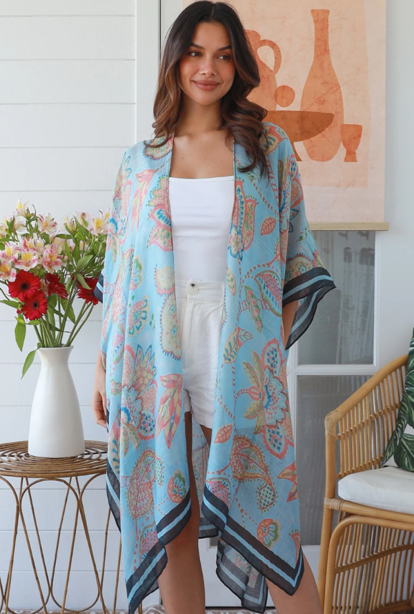 Fern Kimono - Blue