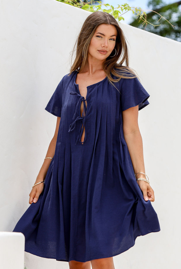 Desley Dress - Navy