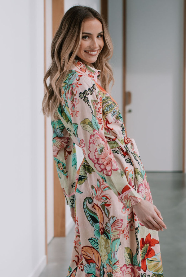 St Tropez Shirt Dress - Blush