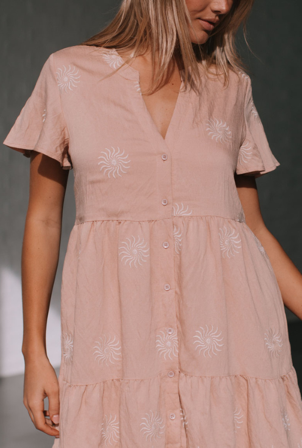 Arla Dress - Pink/Latte