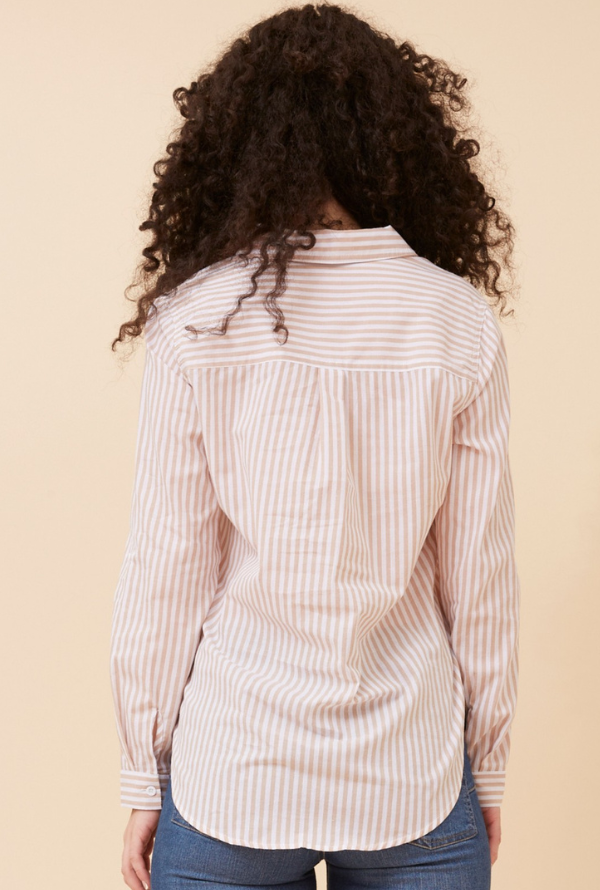 Delta Striped Shirt - Oat