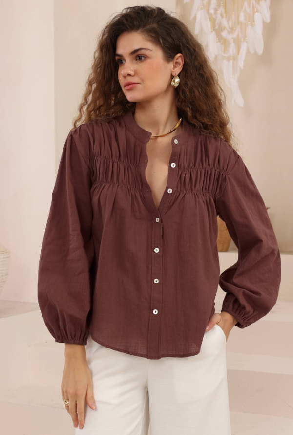 Tamara Shirt - Chocolate