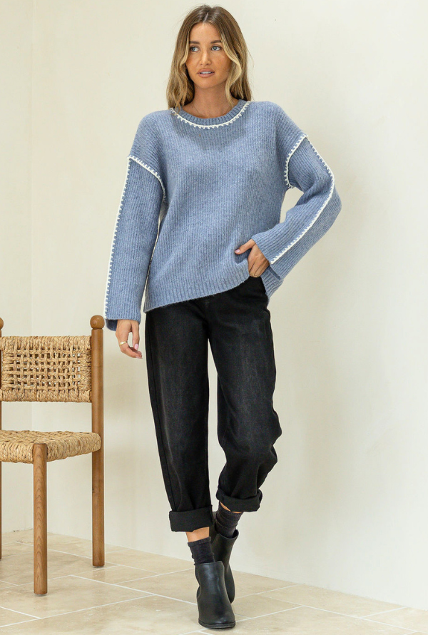 Polly Knit - Powder Blue