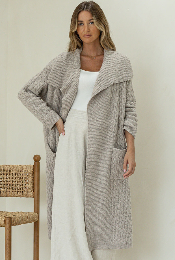 Copenhagen Coatigan - Taupe