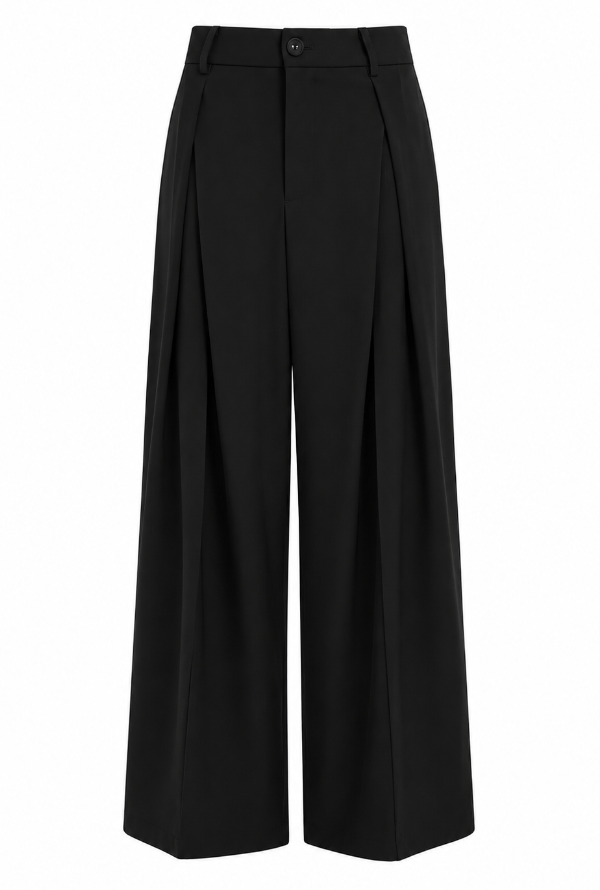 Bella Pleat Pant - Black