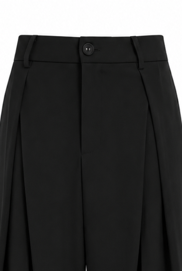 Bella Pleat Pant - Black