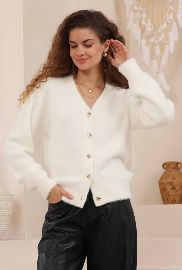 Nia Cardigan - White