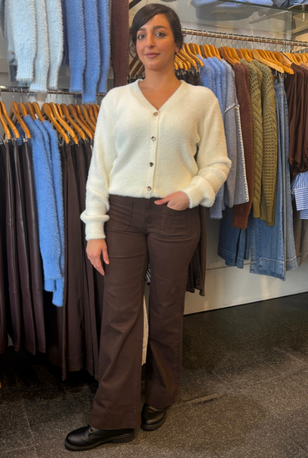 Ruby Wide Leg Jeans - Chocolate