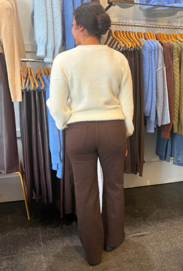 Ruby Wide Leg Jeans - Chocolate