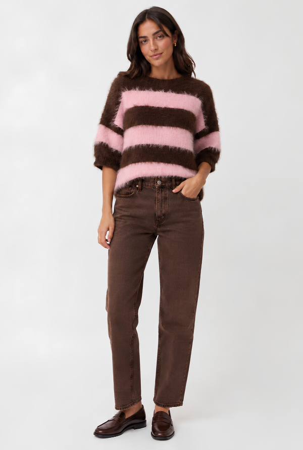 Pia Knit - Blush / Choc