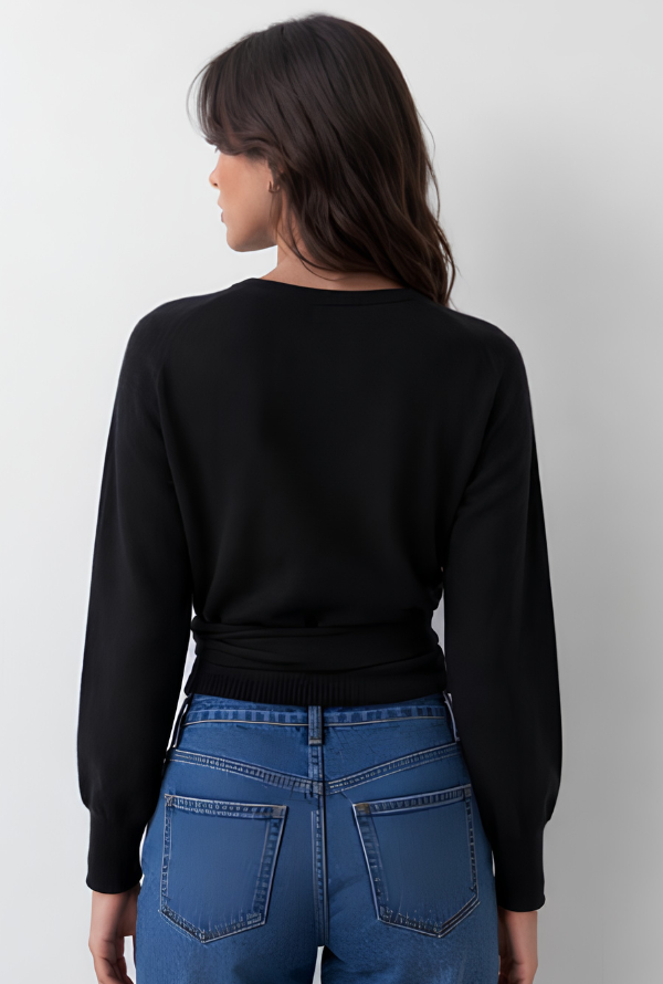Sailor Wrap Knit - Black