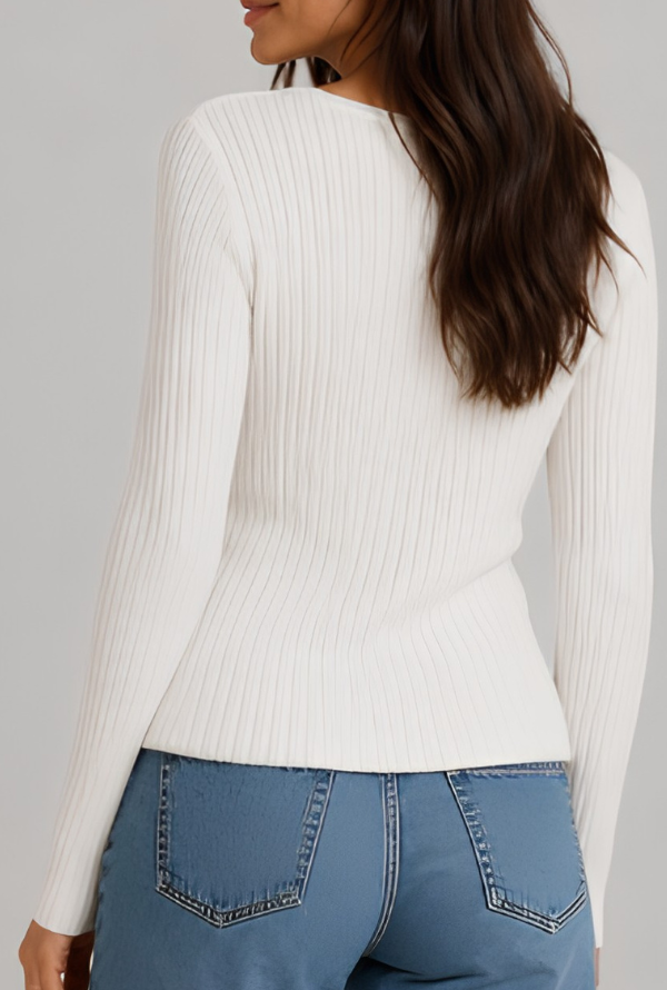 Tate Ribbed Top - White