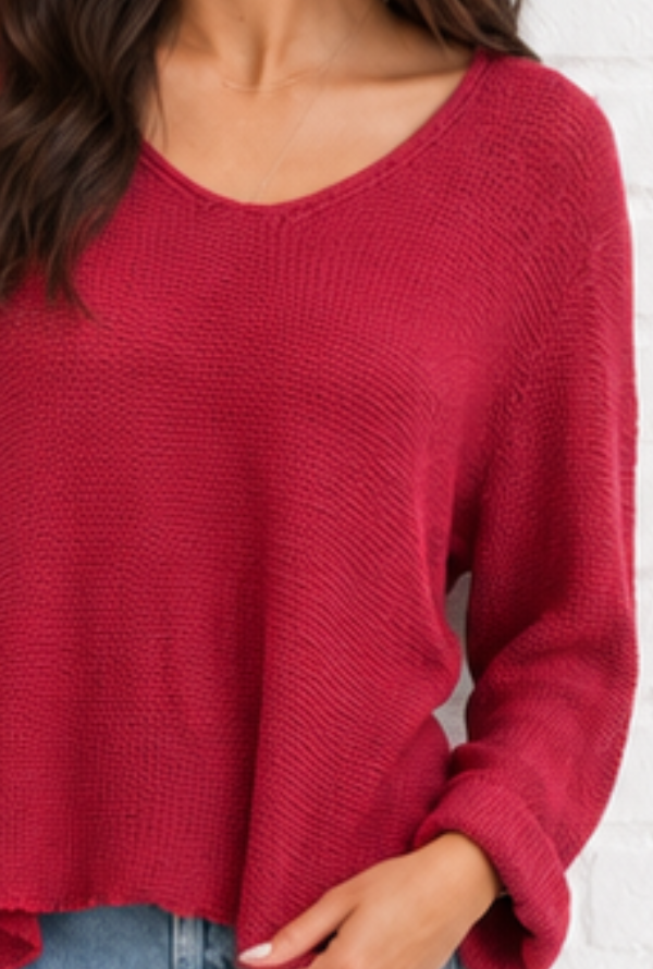 Billie Loop Knit - Raspberry