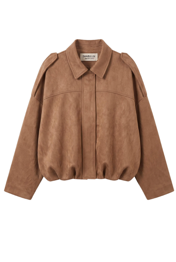 Molly Faux Suede Jacket - Tan