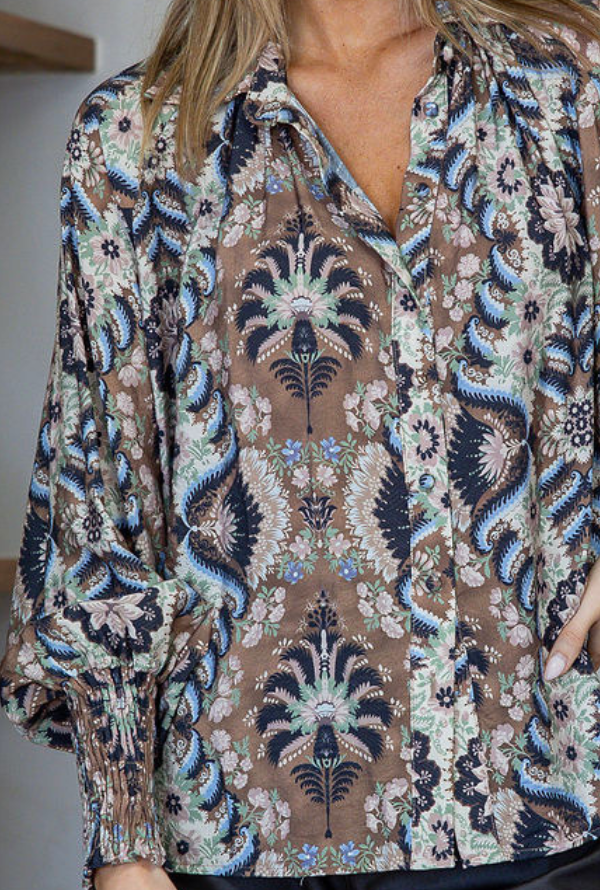 Wildflower Blouse - Taupe