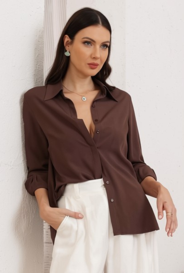 Lucia Shirt - Chocolate