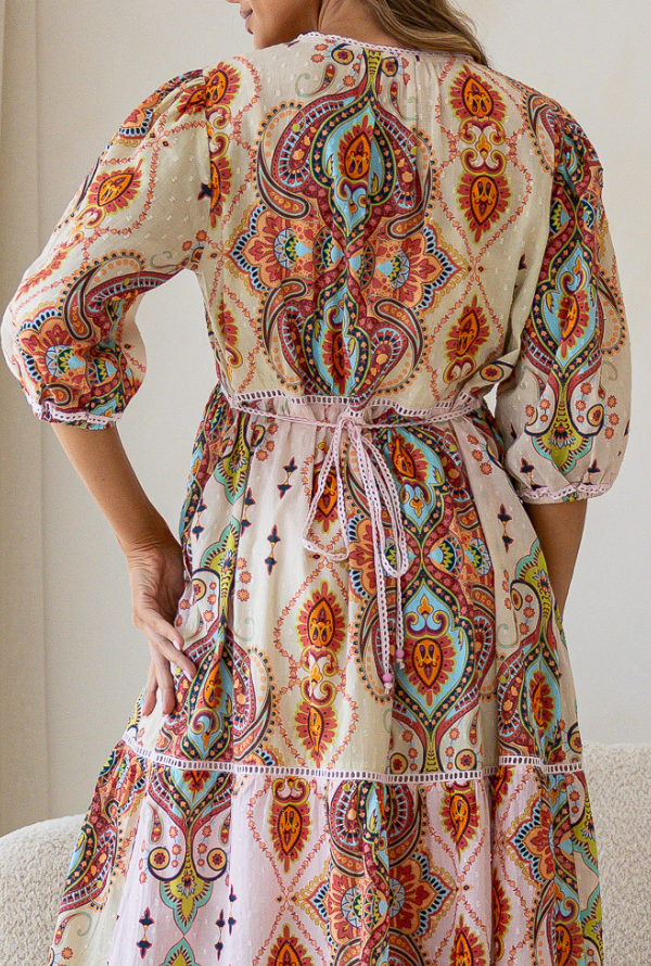 Vintage Paisley Midi - Ombre Blush / Lemon