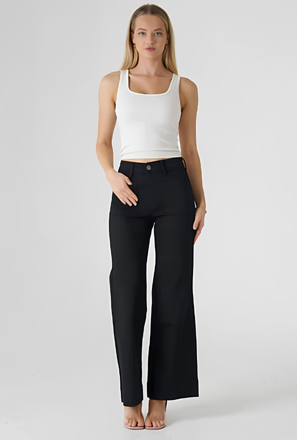 Ruby Wide Leg Jeans - Black
