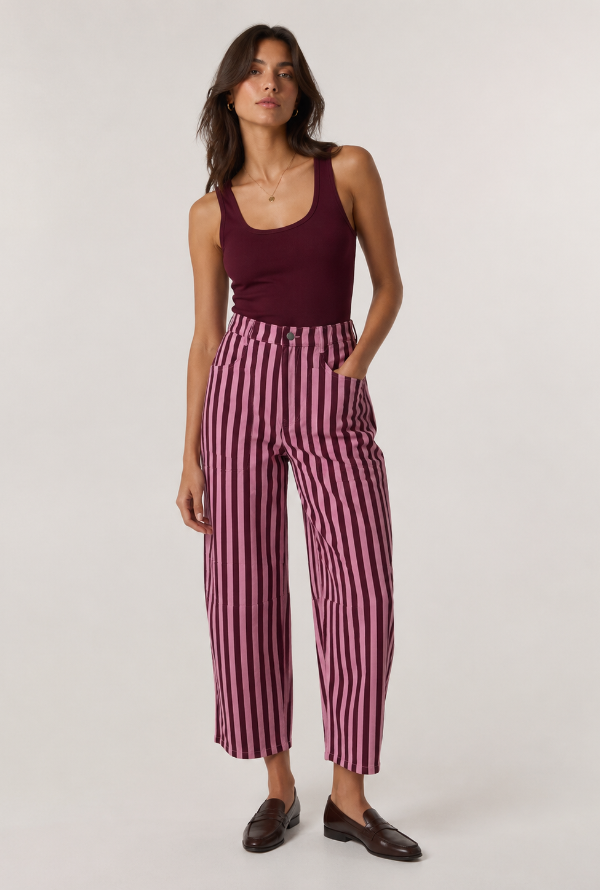 Sylvie Ribbed Tank - Burgundy