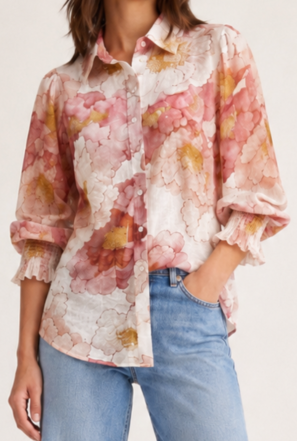 Peony Blouse - Blush