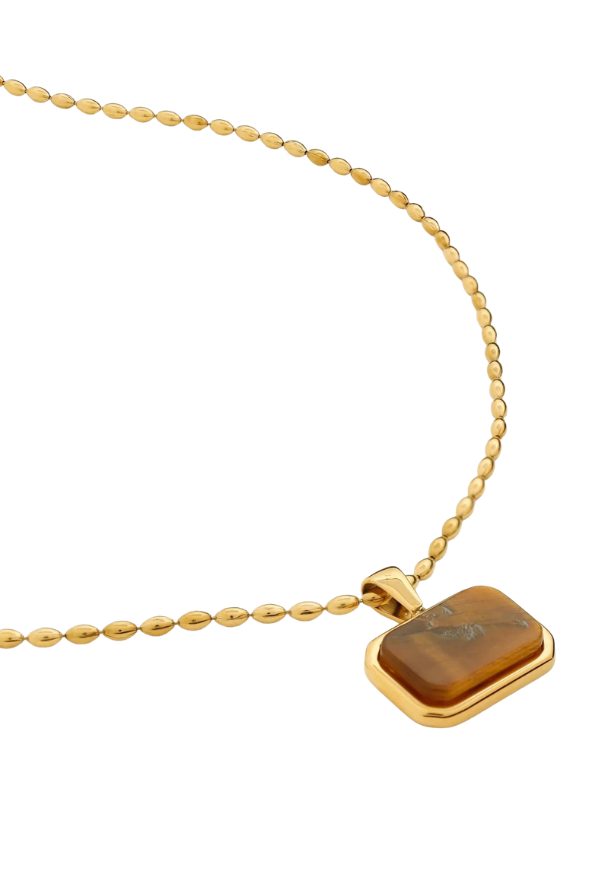 Voyager Tiger Eye Neckless - Gold