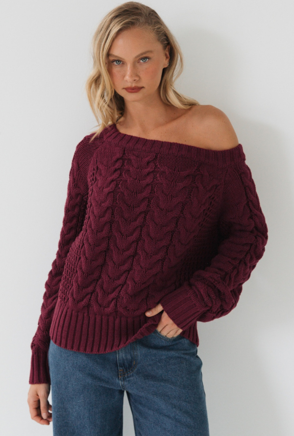 Whitney Knit - Burgundy