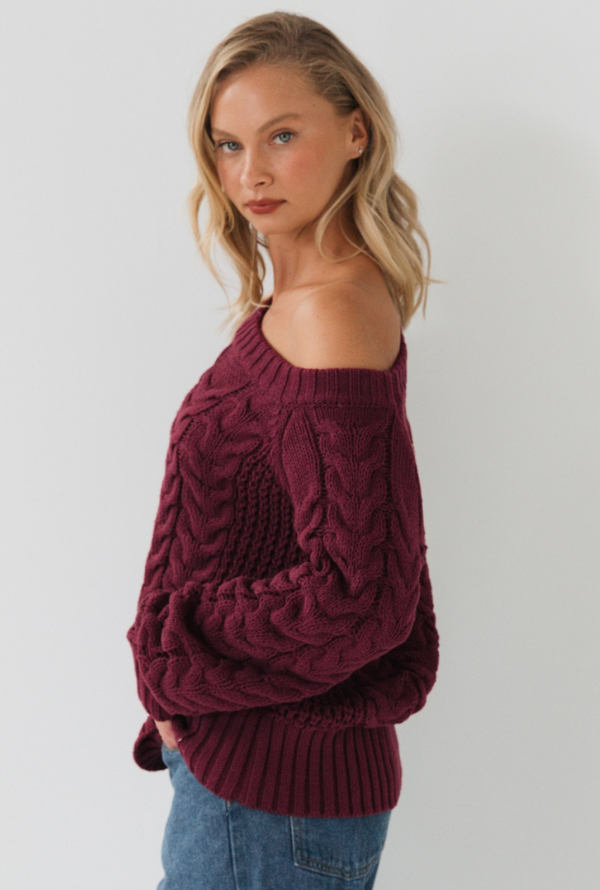 Whitney Knit - Burgundy