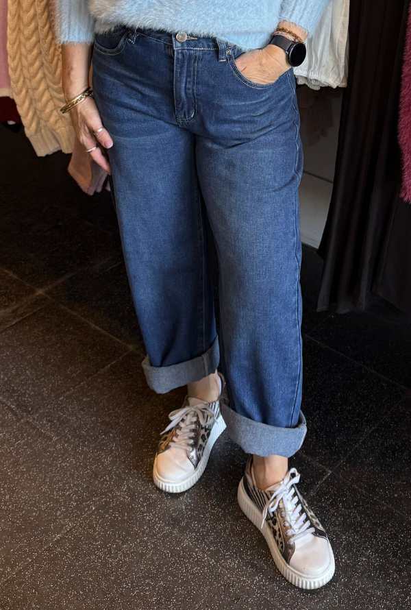 Darcy Barrel Jeans - Blue Denim