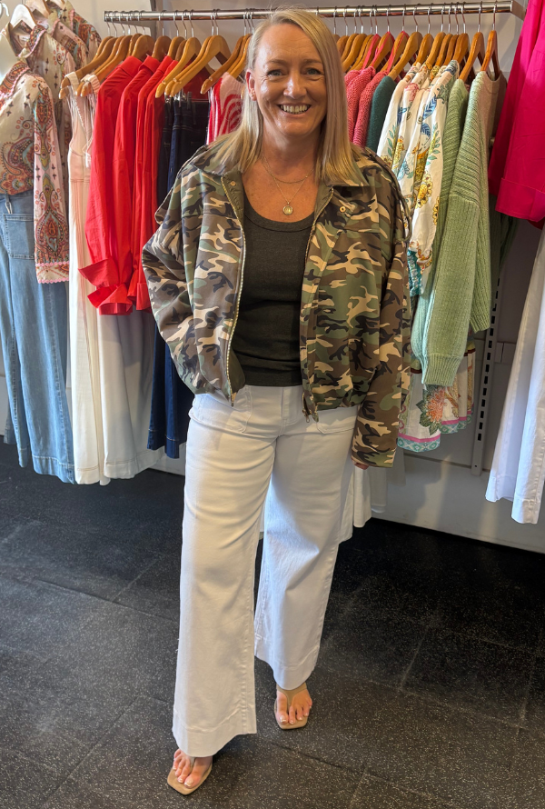 Molly Faux Suede Jacket - Camo
