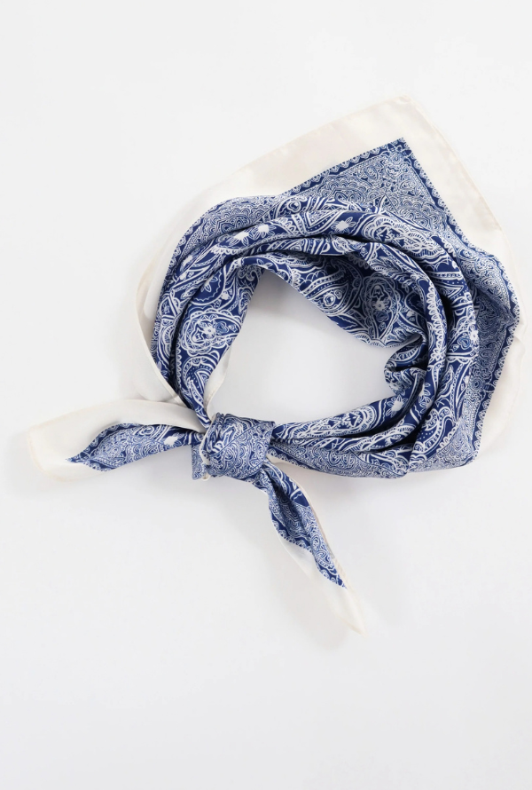Indie Paisley Bandana Scarf - Blue
